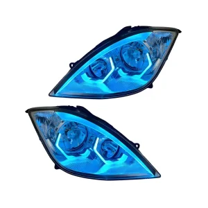 چراغ جلو اسپرت تیبا طرح BMW ابرو سه بعدی (مات) مات آبی یخی