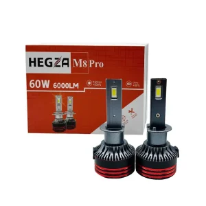 هدلایت زیمر Hexza M8 Pro مدل 60W توان روشنایی 6000LM - پایه H1 - رنگ سفید (6000K)