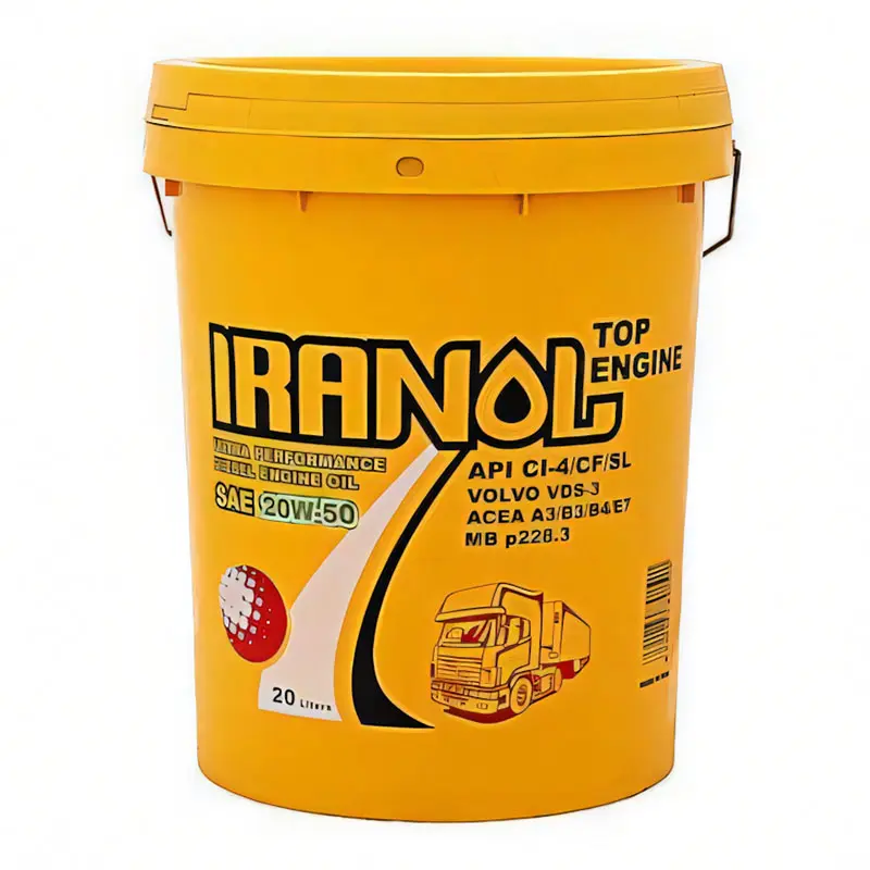 روغن موتور ایرانول تاپ انجین 20W50 CI4 بیست لیتری
