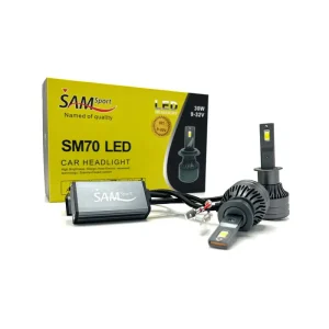 هدلایت SM70 مدل 30W توان روشنایی 7000LM برند سام اسپرت - پایه-هدلایت-پایه-لامپ H4 یدکی دات کام